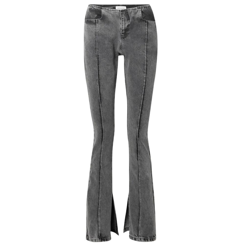 16Arlington High Rise Flared Charcoal Maroa Denim Jeans Size 6 NWT